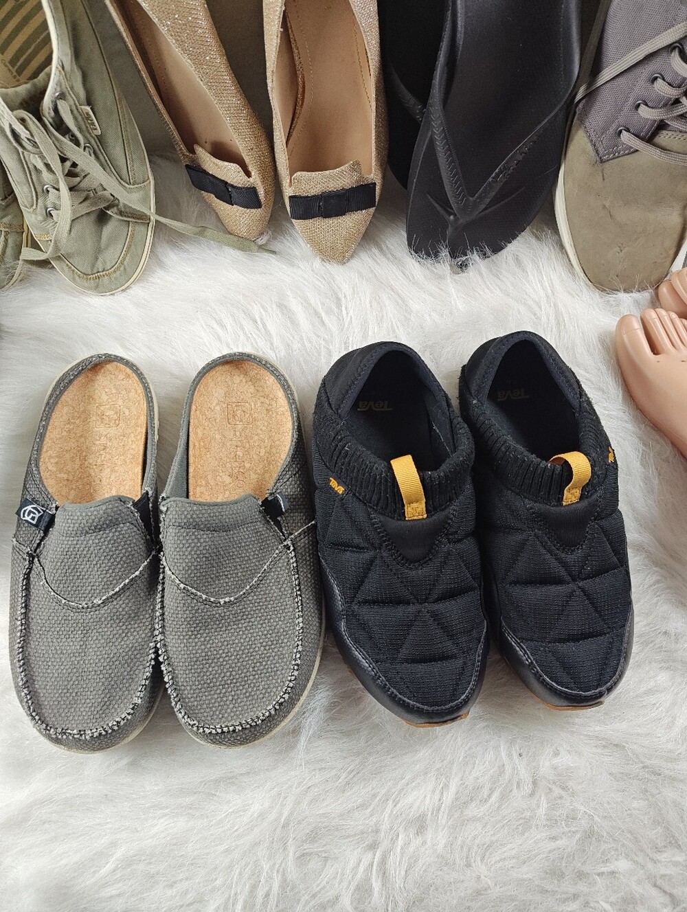 Teva Quilted Ember Mid Ankle Boot + SPENCO Orthotic Slide Mule Clogs Bundle Sz 8